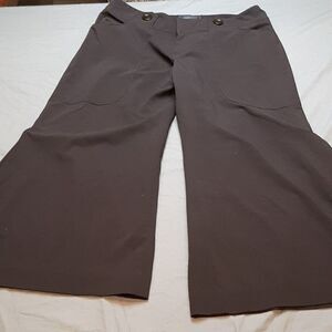 Morrissey Brown Flare Capri Dress Pants